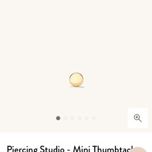 Mini Thumbtack Flat Back Studs 14k